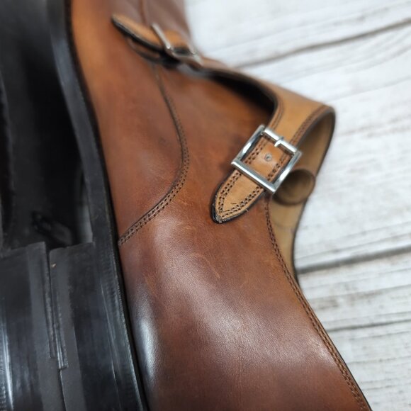 Magnanni Brown Leather Double Monk Strap Dress Shoes Men Size 11 main image 8